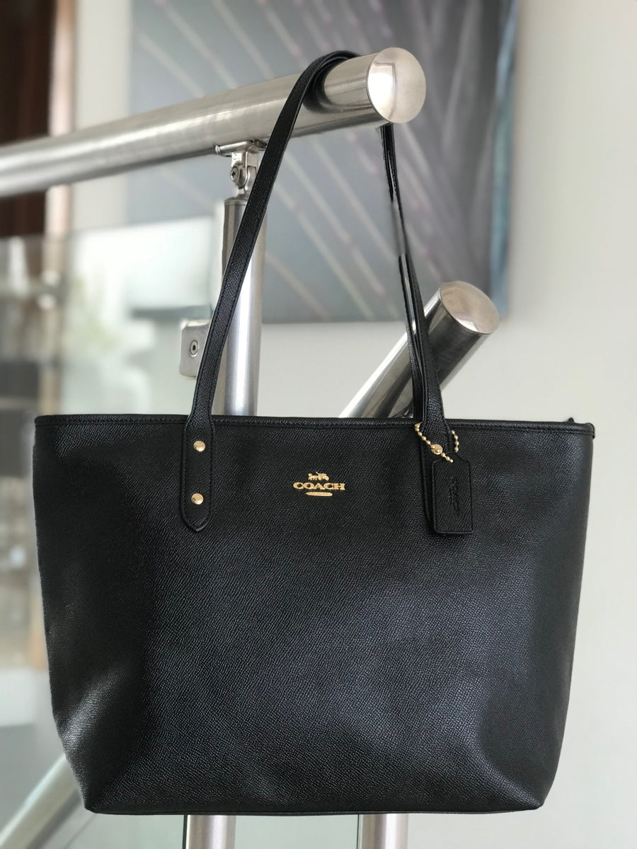 Cartera Coach Negra Tote C/Zipper – daliayalgomas