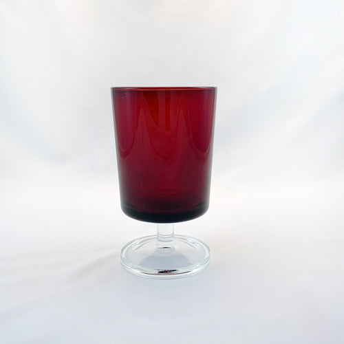 Ruby Red Vintage Wine Long Stem Glasses – Harkensback