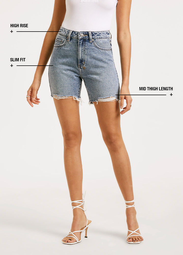 Shop Denim Rise N Hi Shorts, Women's High Waisted Shorts