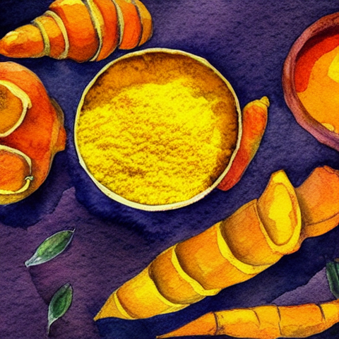 Turmeric Root watercolour - the important of turmeric by The Gujarati Kitchen