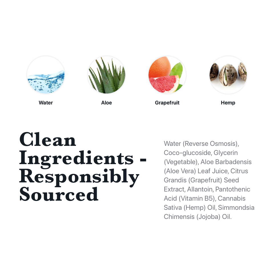 clean ingredients responsibly sourced