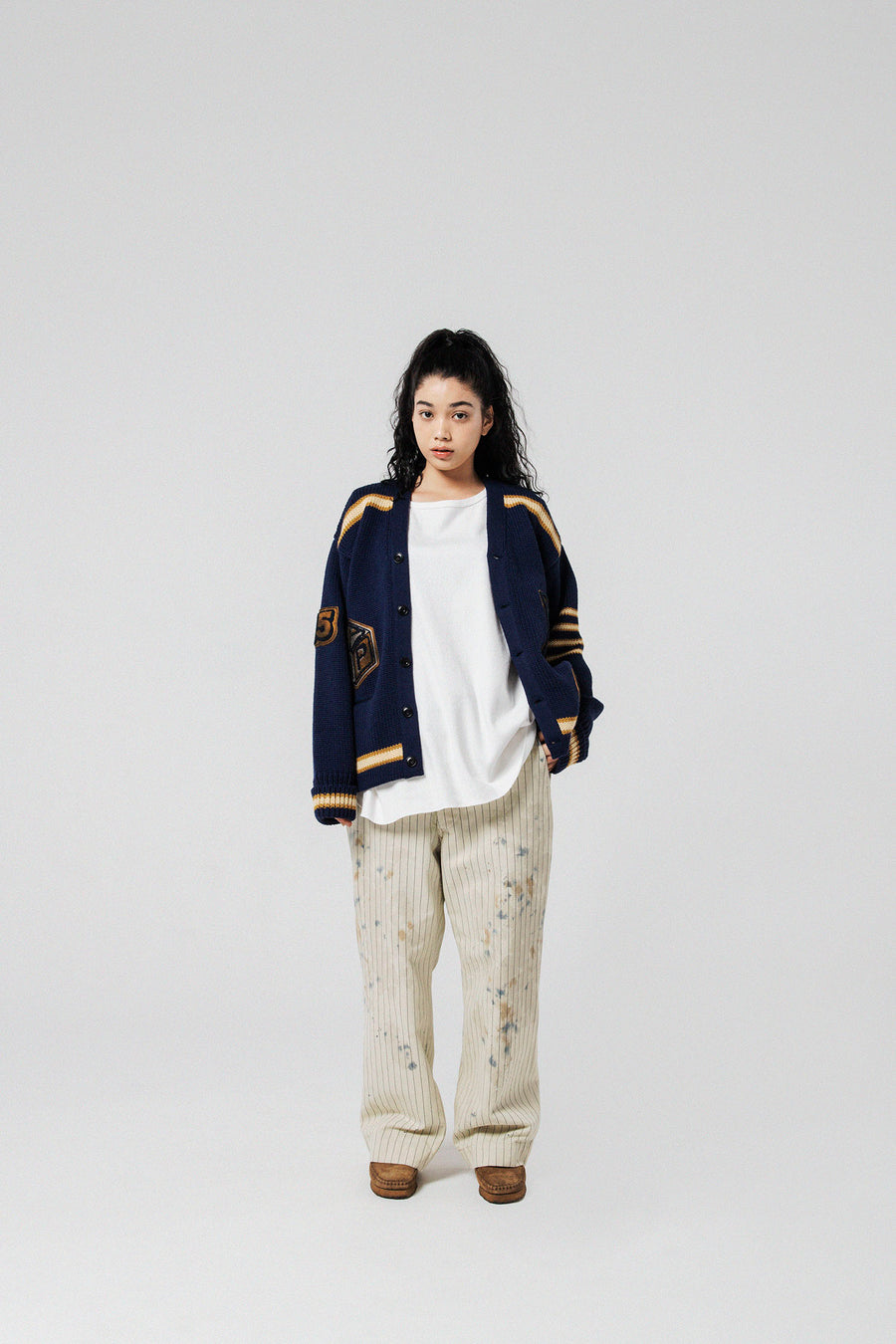 〈RECOGNIZE/BOW WOW〉LETTERED CARDIGAN