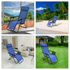 VOUNOT Zero Gravity Chairs, Garden Sun Loungers with Cup and Phone Holder, Blue.
