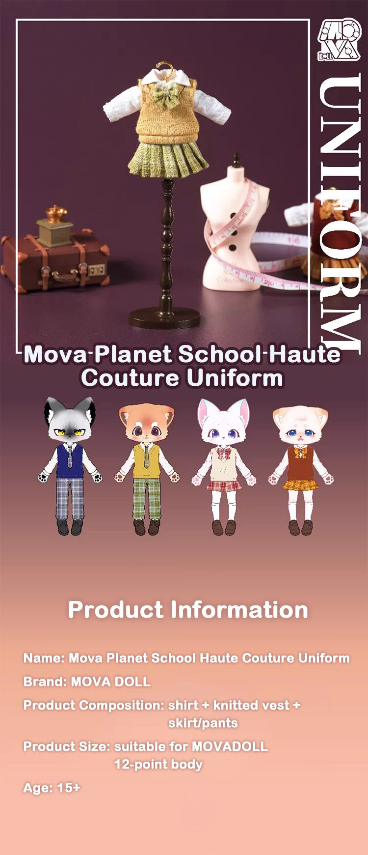 Mova Planet School Haute Couture Uniform – KIKAGoods