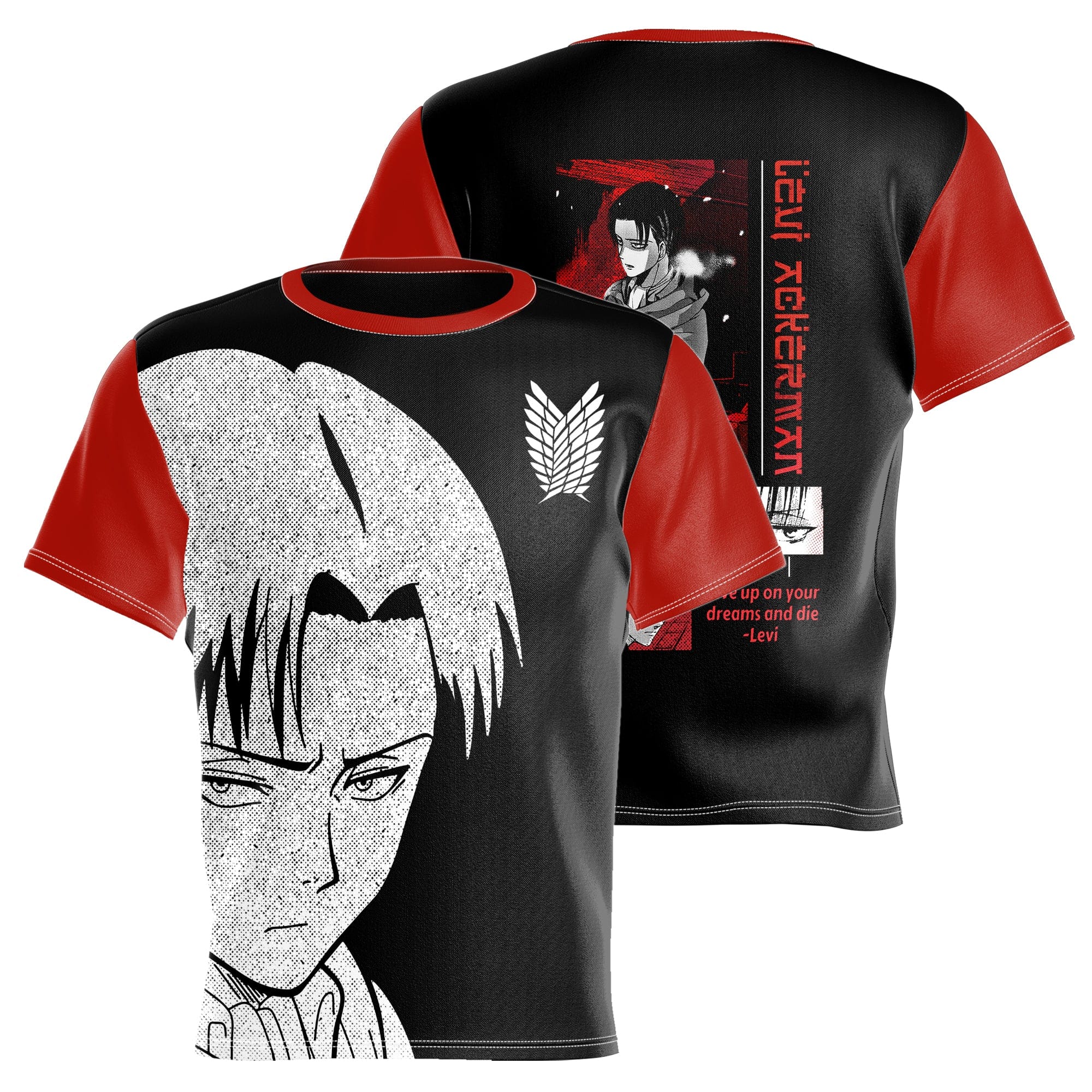 levi anime t shirt