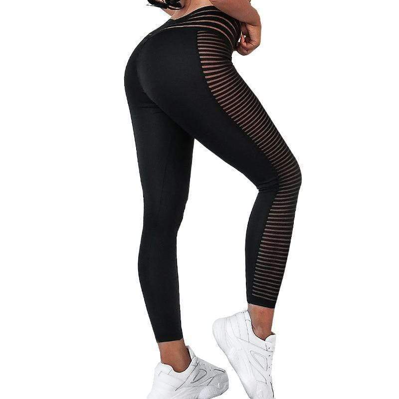 Side Stripes Push Up Workout Leggings - Fashion Bug Online