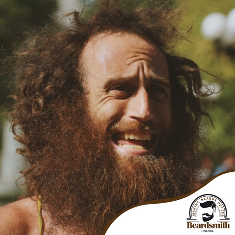 Man with massive, scruffy red beard