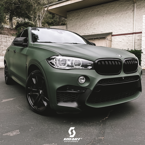 BMW X6M - Wrapped in Matte Military Green