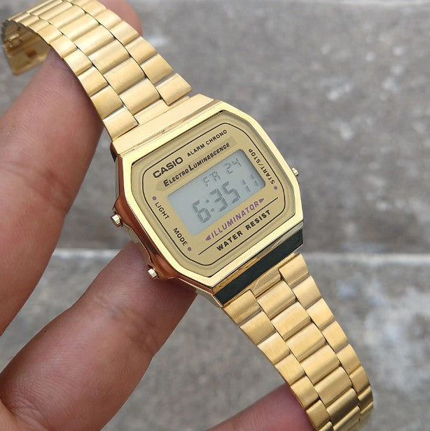 Hombre/Mujer CASIO Dorado Vintage A168 Digital – HBW Zurich Relojes