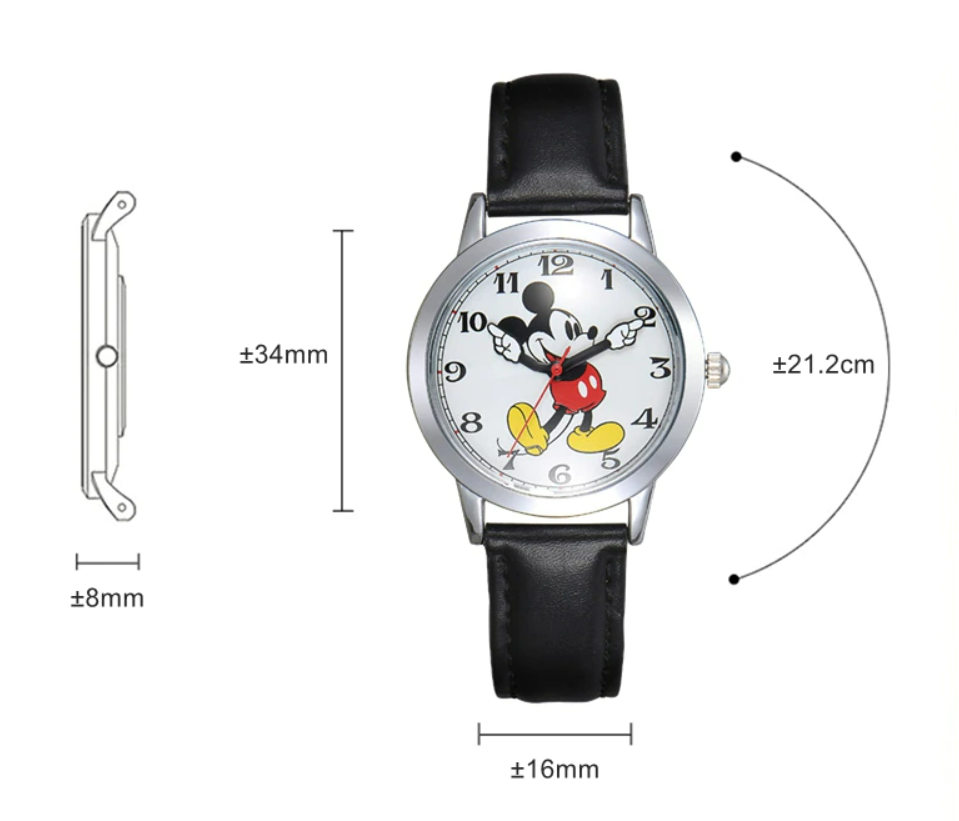 Reloj Disney Mickey Mouse Cuarzo 100% Original Correa Cue – Relojes