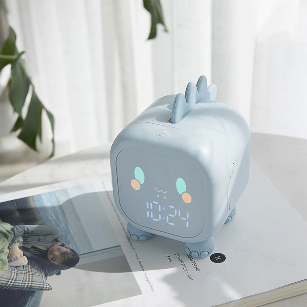 Cutie Dinosaur Alarm Clock with Night Light Sleeping Companion