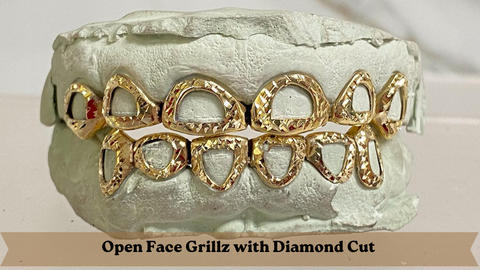 Open Face Grillz with Diamond - grillz Godz