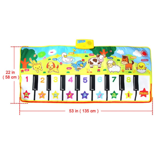 Baby Musical Toys Children Large Educational Piano Play Mat Kids Surface Activity Developing Floor Carpet Newborn Crawling Rugs
