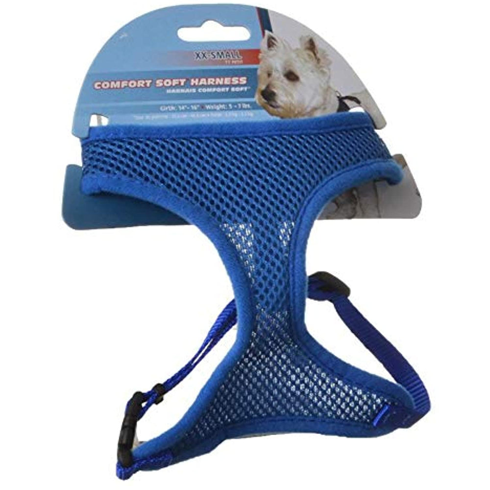 Coastal Comfort Soft Adjustable Dog Dog Harness - Blue Small For Dogs 11-18 lbs