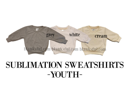 Kids Sublimation Sweatshirt, Colored Polyester Sweatshirt, Sublimation  Sweatshirt – Bubbakins Blanks