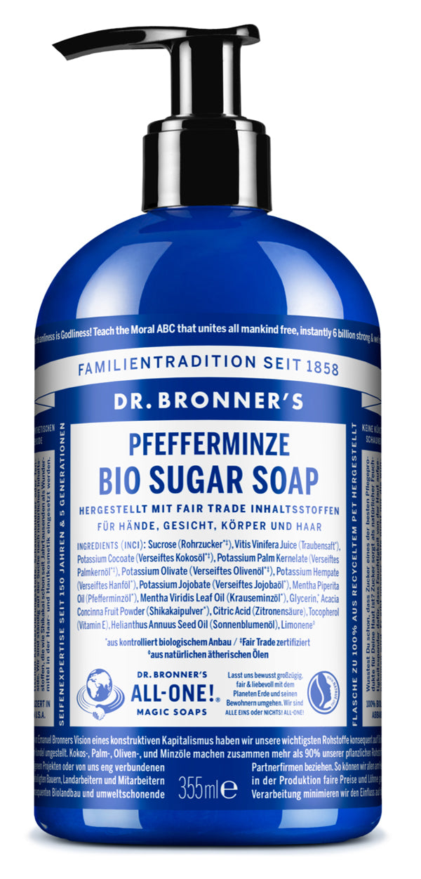 Pfefferminze - BIO SUGAR SOAP - Dr Bronners Deutschland product image