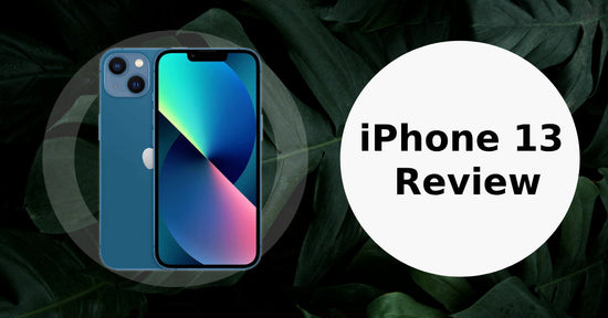A featured image for an article titled 'iPhone 13 Review'