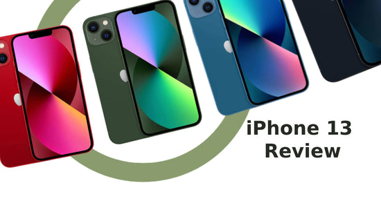 A featured image for an article titled 'iPhone 13 Review'