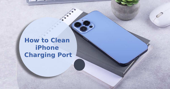 this is a feature image about how to clean iphone charging port.