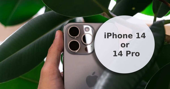 A feature image about whether you should choose an iPhone 14 or 14 Pro. 