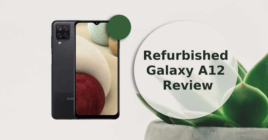 A feature image about  our refurbished Galaxy A12 review.