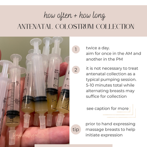how long and how often to collect colostrum