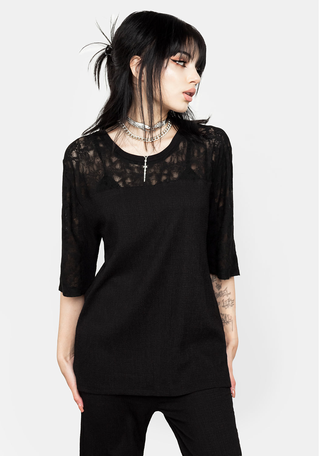 Libertina Lace Panel Tee