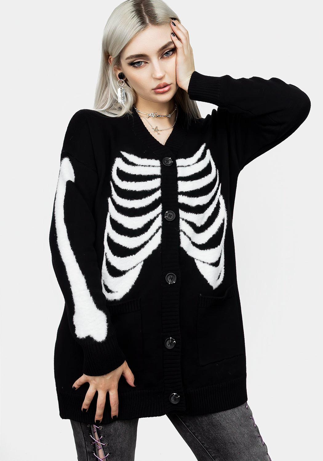 Skeletus Oversized Cardigan