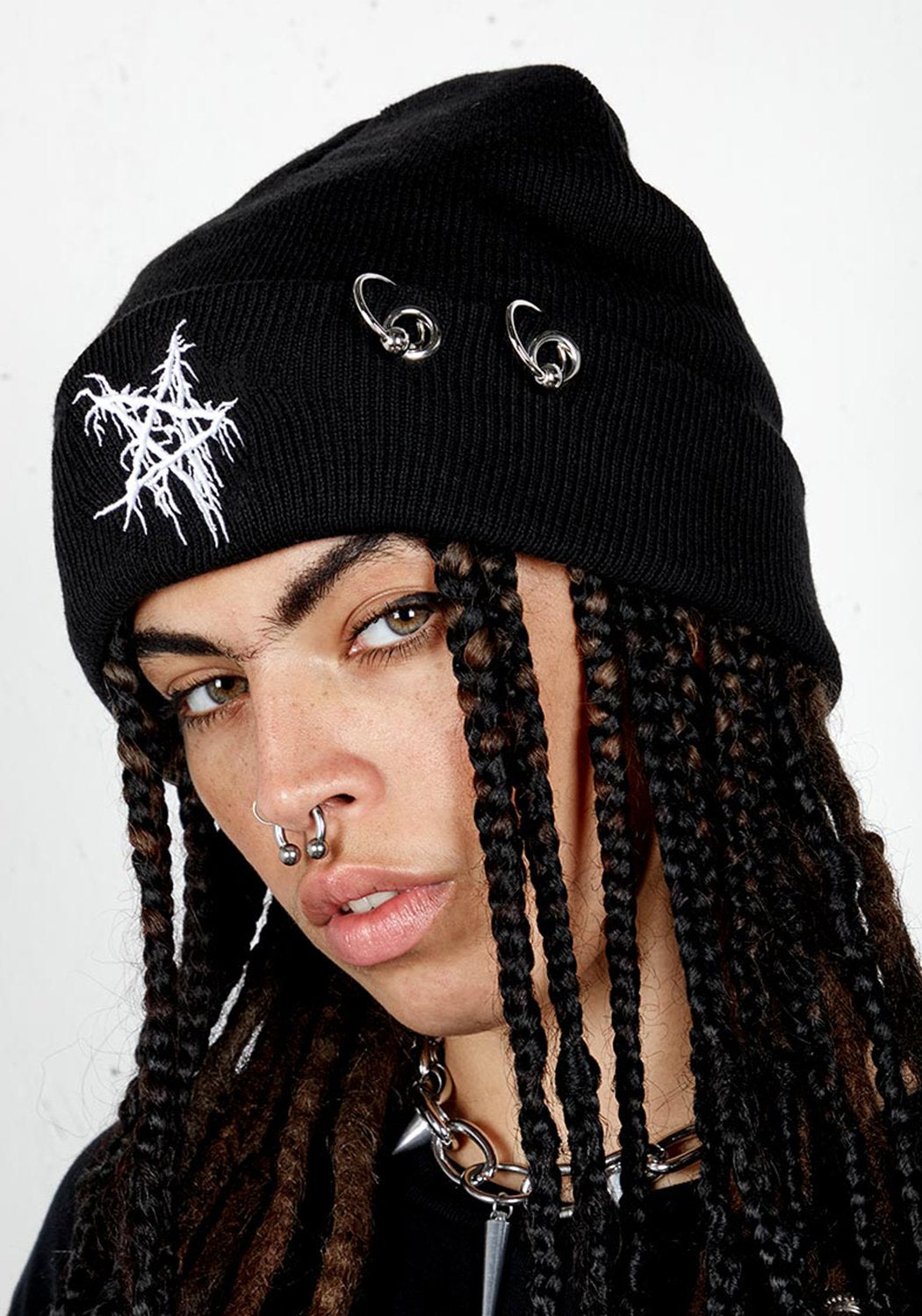 Pentagram Beanie Black