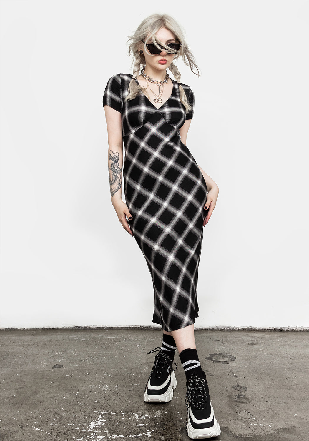 SINGLES BIAS CUT MIDI DRESS