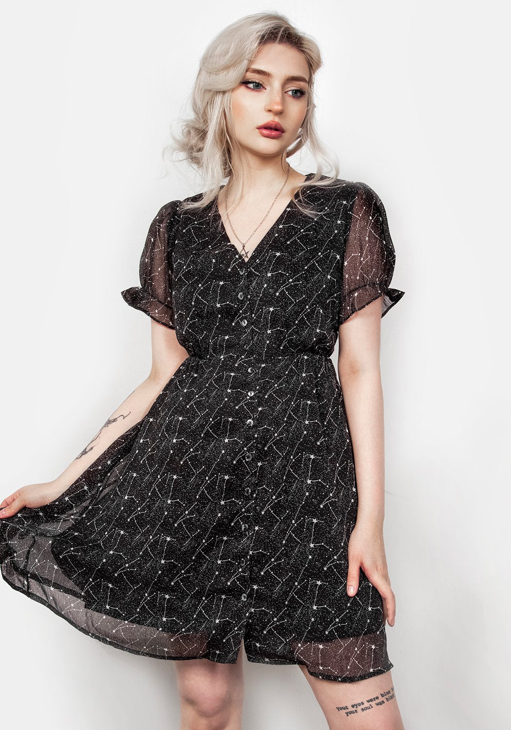 Spectral Button Up Dress – Disturbia