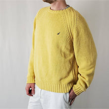 Load image into Gallery viewer, Vintage Nautica Gold Yellow Oversized Sweater
