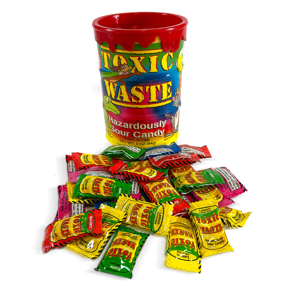 Toxic Waste Assorted Hazardously Sour Candy 1000 Pieces - 3kg