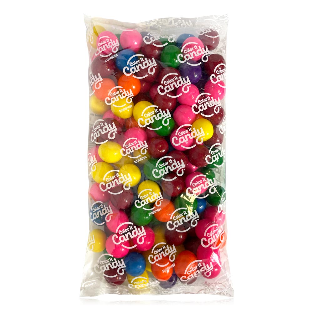 Pearl White Color Splash Gumballs - 2lb