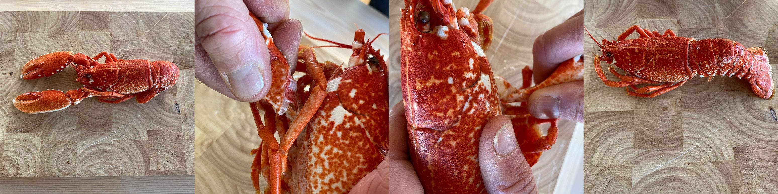Twist and pull the claws from the lobster