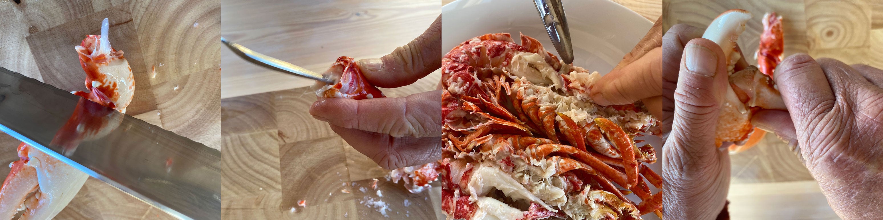 Remove the meat from the claws and place into the head cavity.