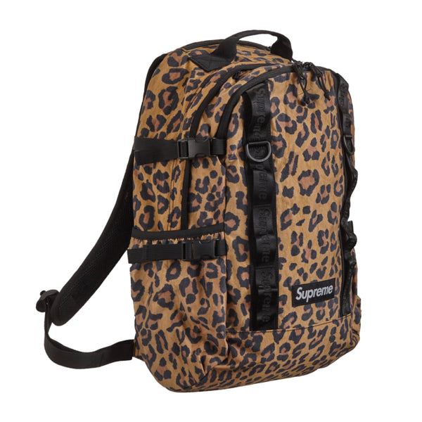 supreme leopard backpack