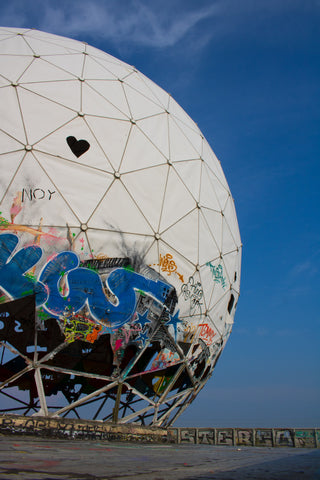 Teufelsberg Berlin dome with graffiti