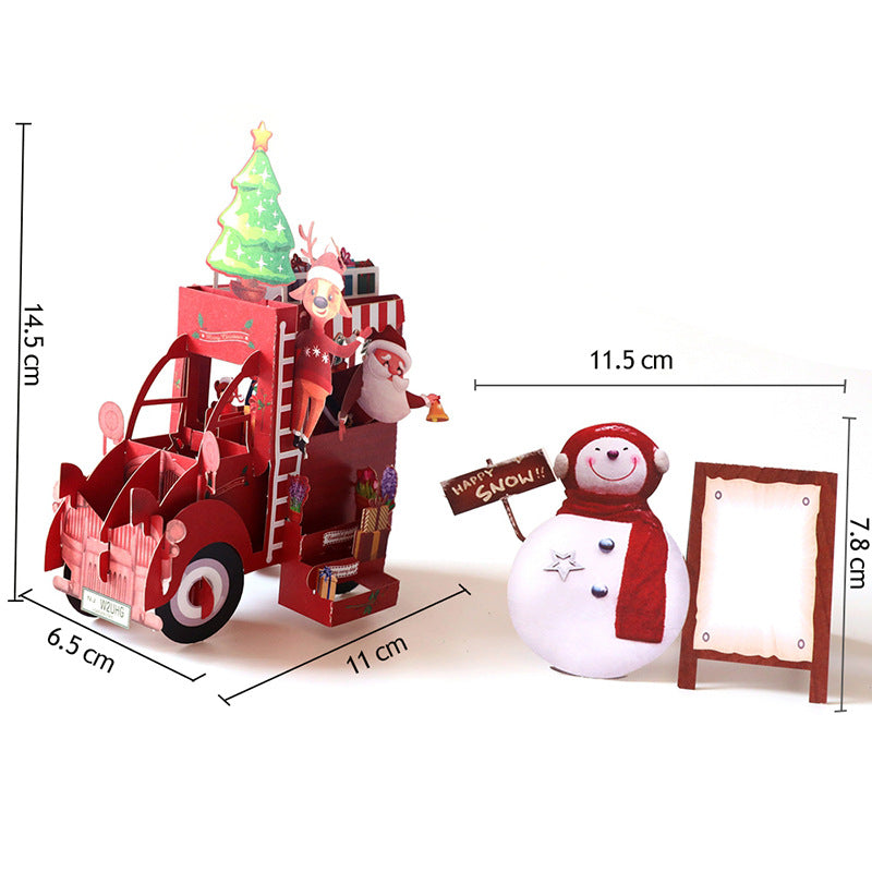 christmas truck puzzle card - set size