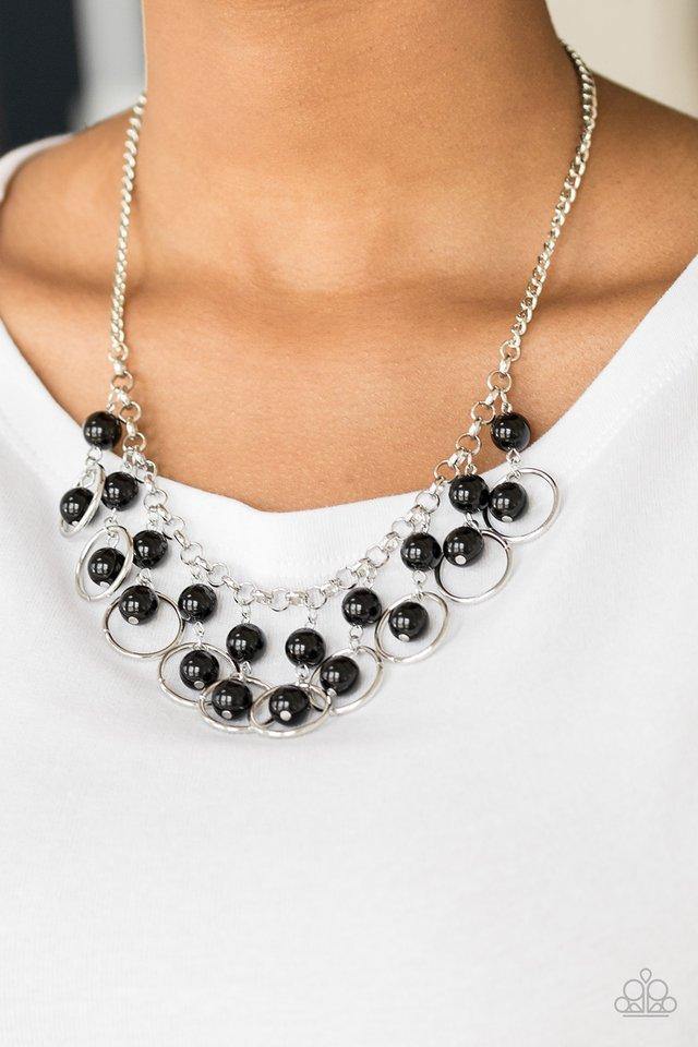 Really Rococo - Black Necklace Necklace - Paparazzi Accessories - Radiant Dreams Jewelry