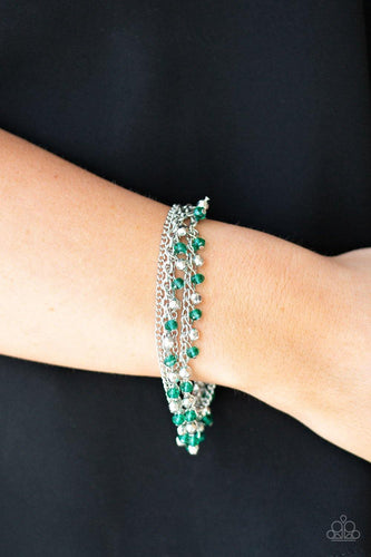 Cash Confidence - Green Bracelet - Paparazzi Accessories - Radiant Dreams Jewelry
