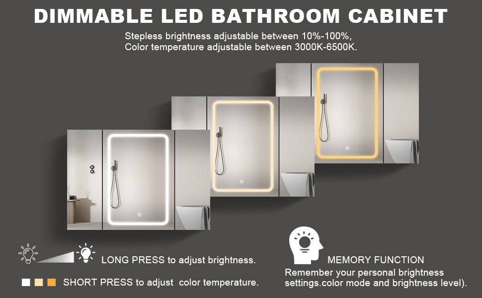 40 inch medicine cabinet with lights