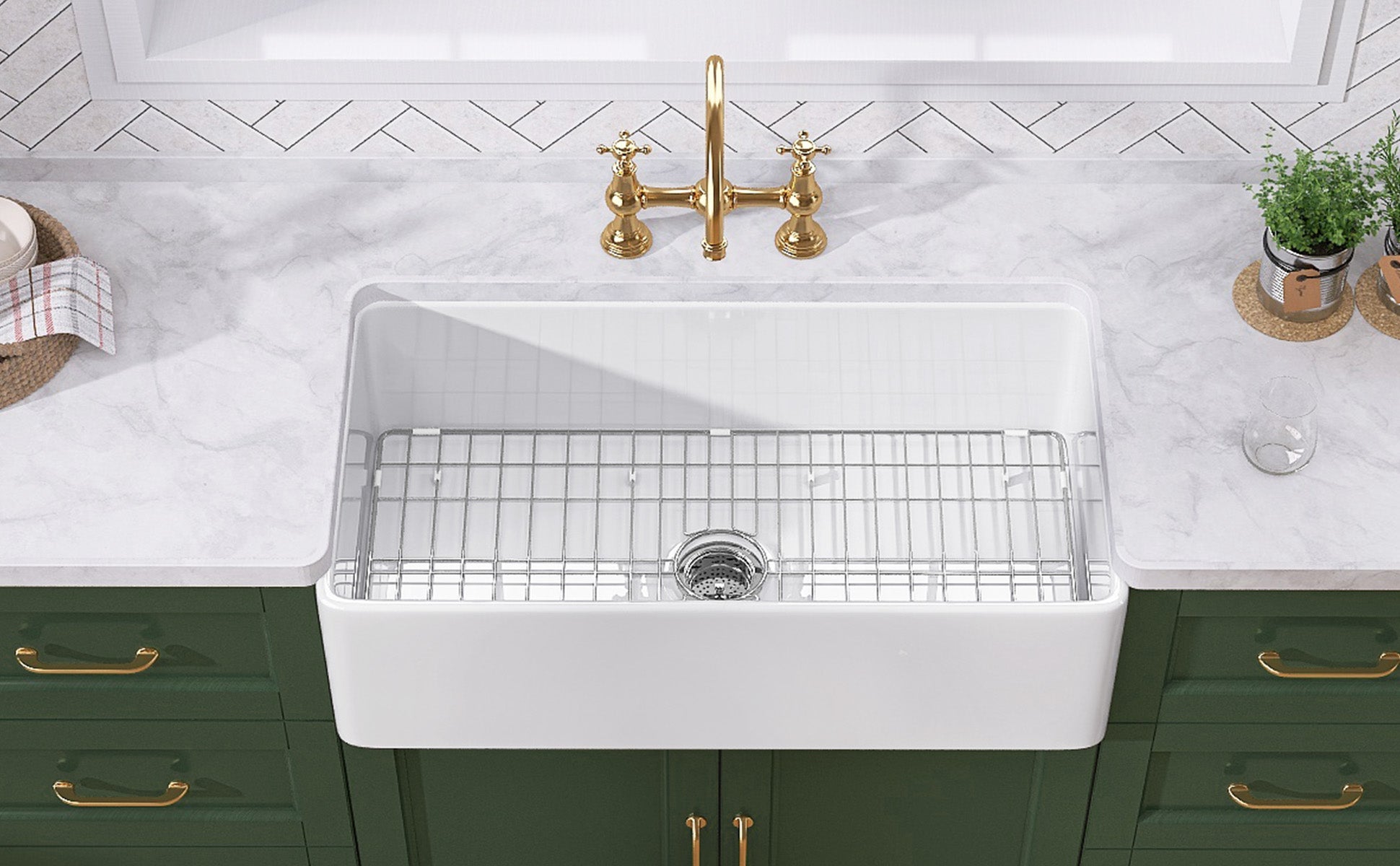 WHITE FARMHOUSE SINK