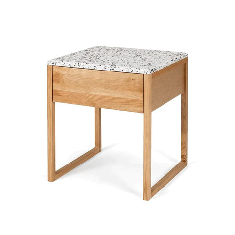 Avalon Natural Oak Bedside Table (Terrazzo Top) at Affordable Furniture