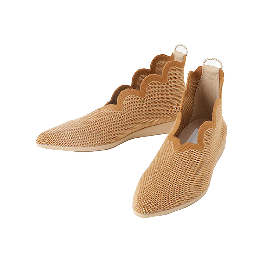 pointedboots-SCALLOP / CAMEL