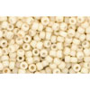 cc762 - perles de rocaille Toho 11/0 opaque pastel frosted eggshell (10g)