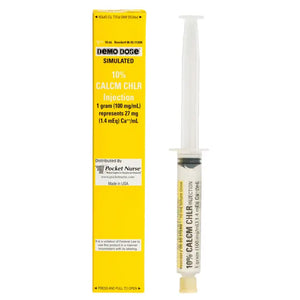 Demo Dose 10% Calcim Chlorid Injection- For Training Use Only - MediTac Kits