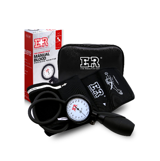 Dixie EMS Deluxe Aneroid Sphygmomanometer Blood Pressure Set W/Adult Cuff,  Carrying Case and Calibration Tool - Black