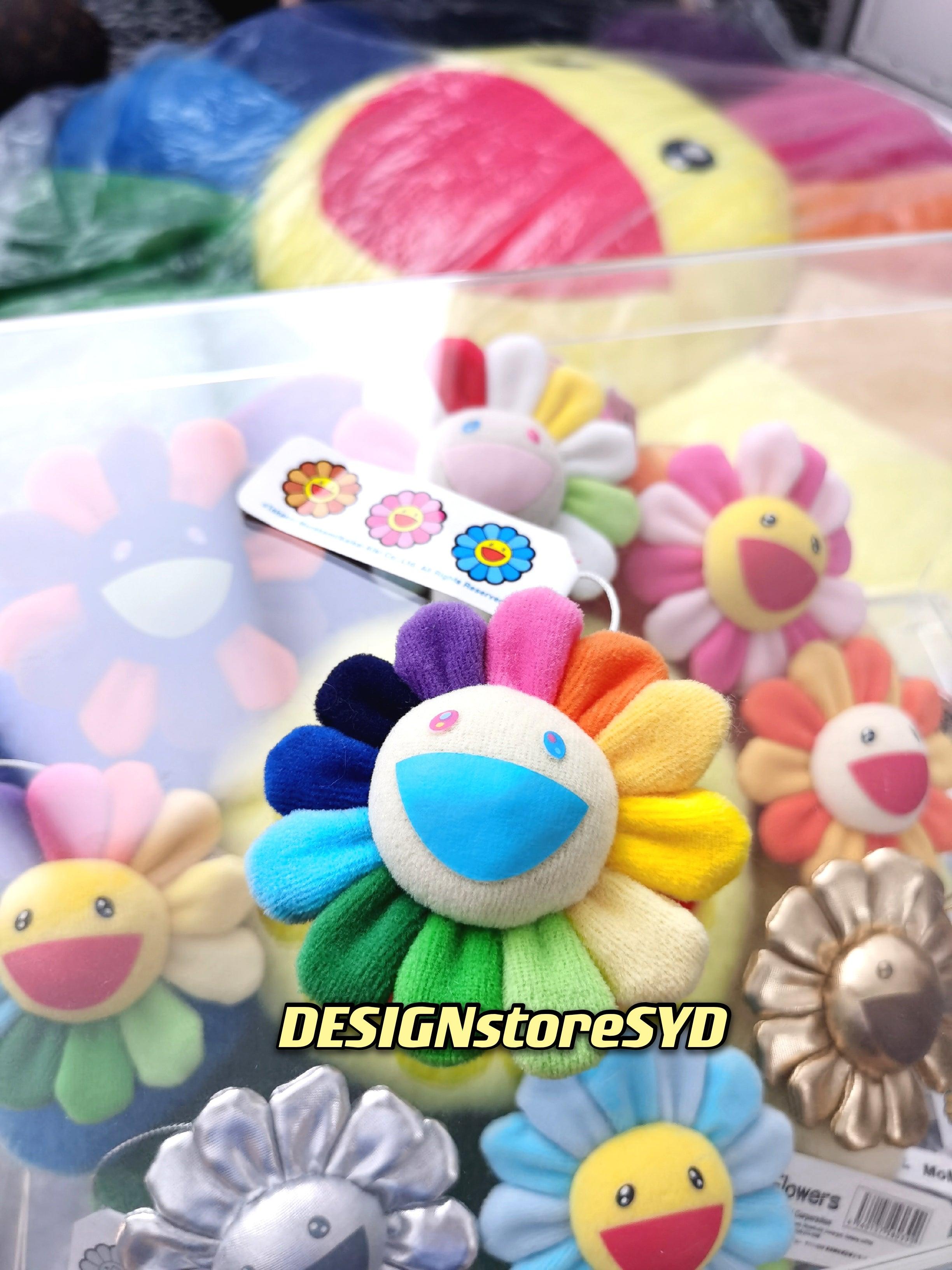  Kaikai Kiki Flower Keychain Flower Plush Rainbow & Black,  multicoloured : Toys & Games