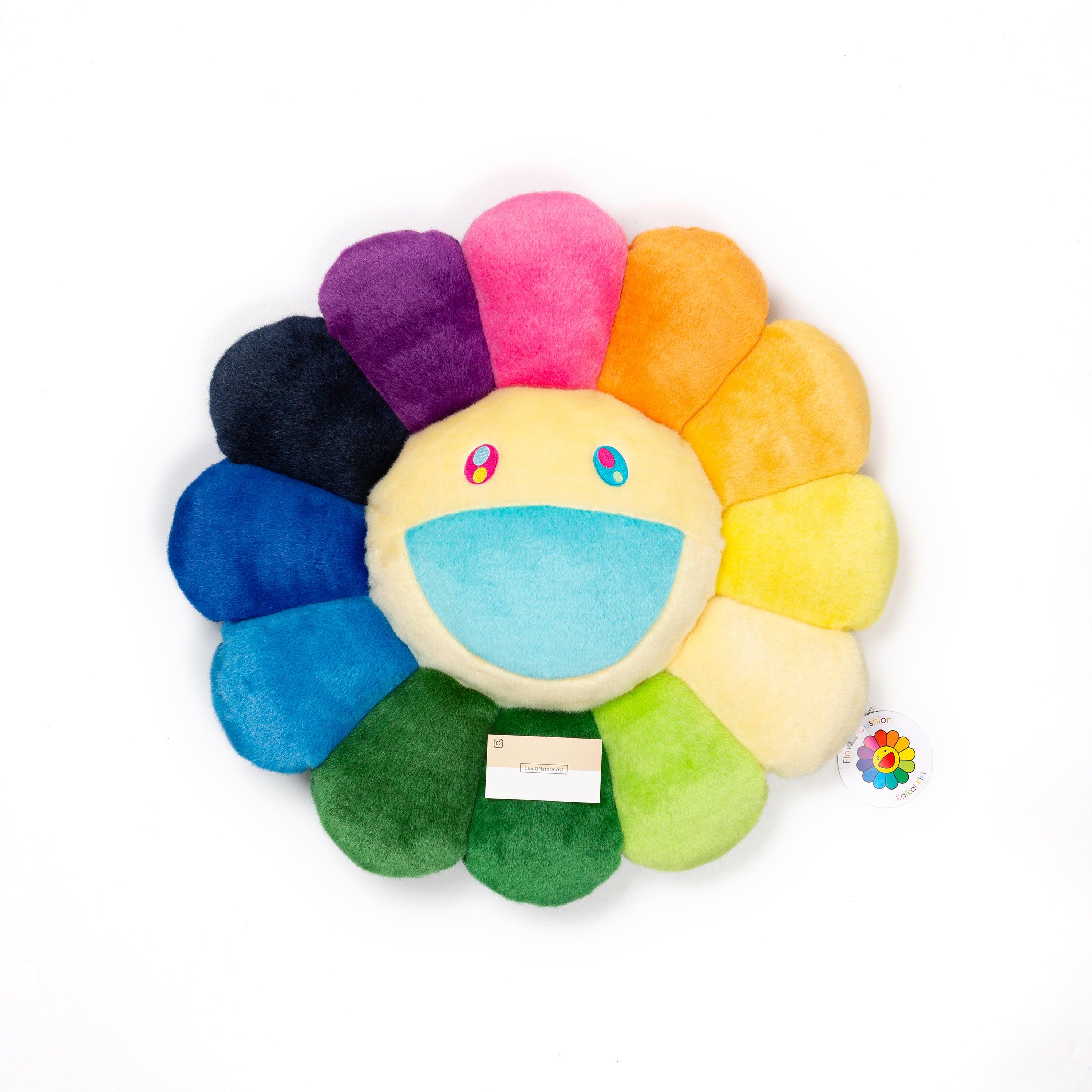 Takashi Murakami - Flower Cushion (Kintaro Ame Cut Candy Style Rainbow) -  60cm for Sale